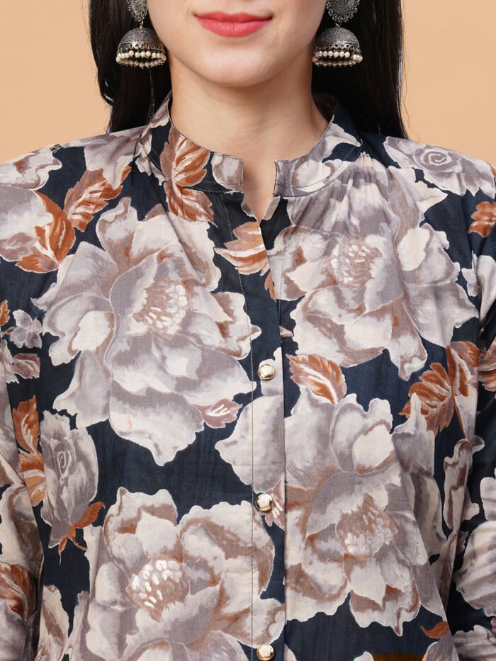 Women’s Cotton Straight Printed Kurta With Pant - Image 7