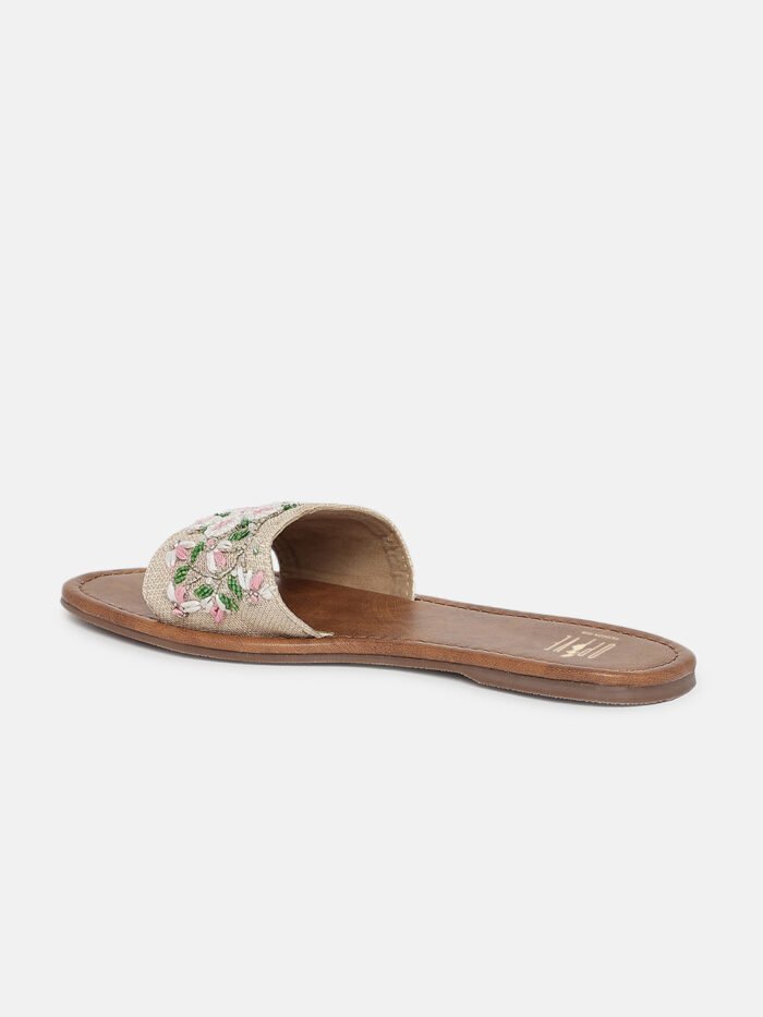 Women Ethnic Open Toe Flats - Image 7