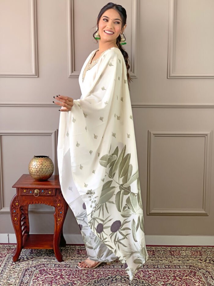 Pista Threadwork Cotton Festive Suit - Image 3