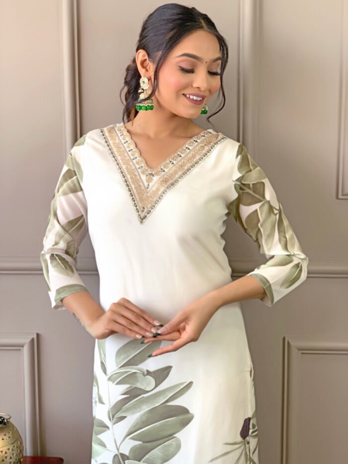 Pista Threadwork Cotton Festive Suit - Image 6