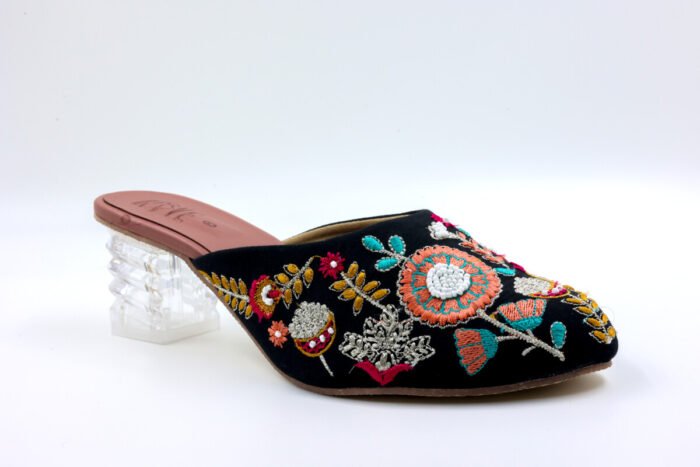 Black Multi Pointed Teo Heels - Image 4