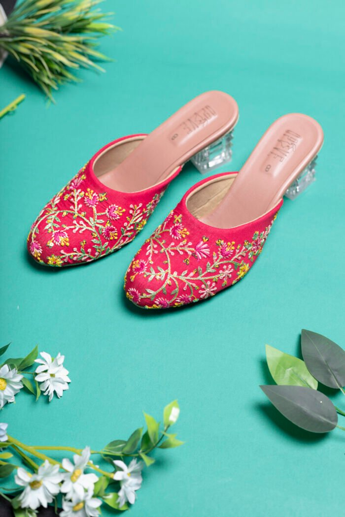 Midnight Garden Embroidered Mules 🌙🌿