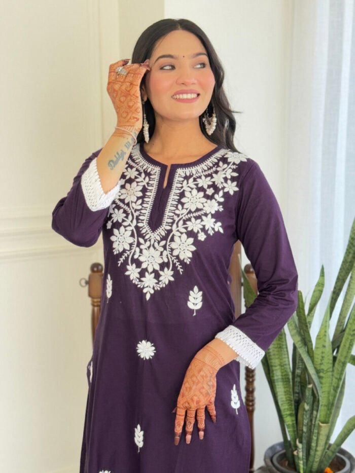 Violate Handwork Cotton Suit - Image 6