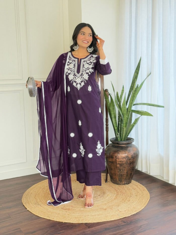 Violate Handwork Cotton Suit - Image 5