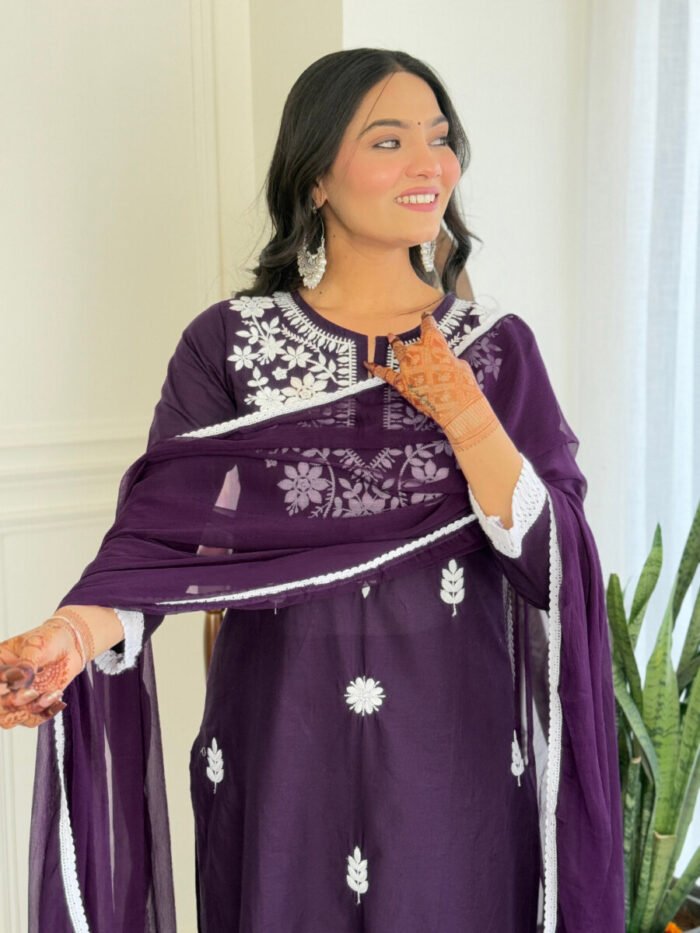 Violate Handwork Cotton Suit - Image 4